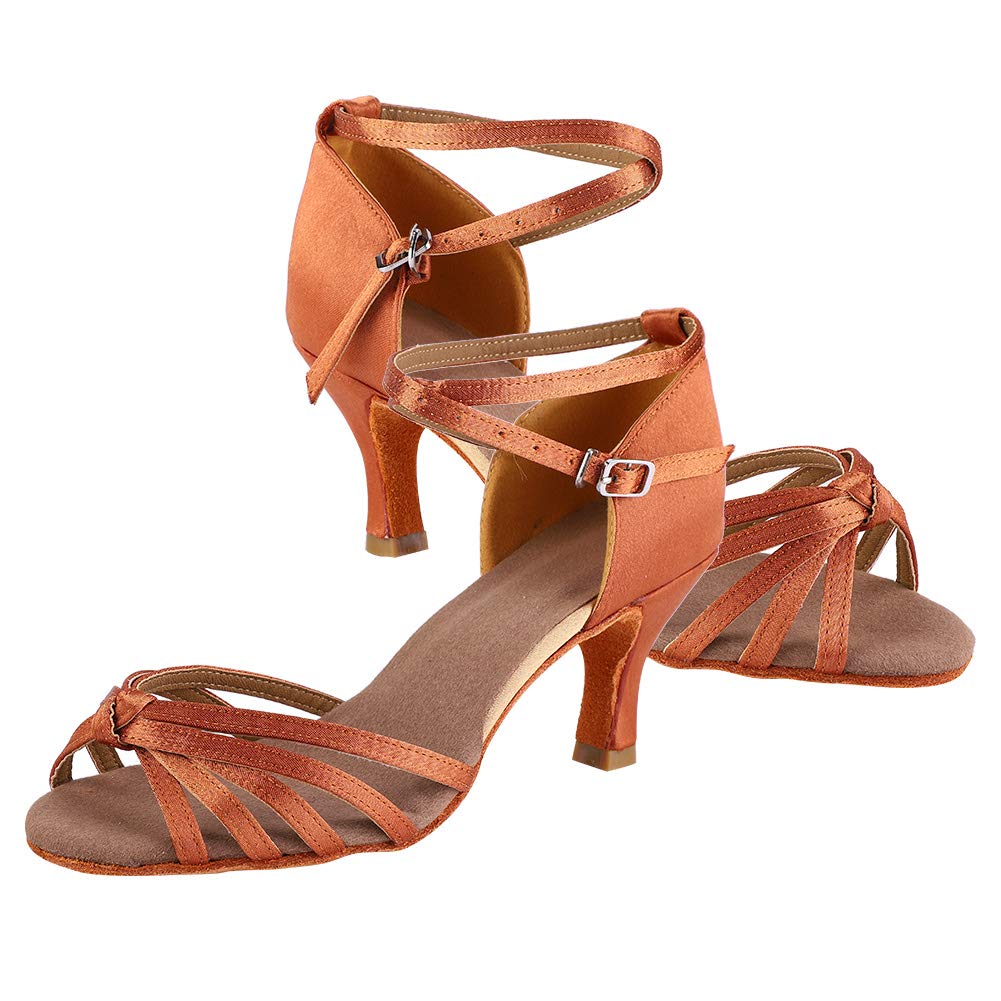 Chaussures De Danse Pour Femmes - Talons Hauts, Semelle Souple En Satin - Jazz, Latin, Rumba