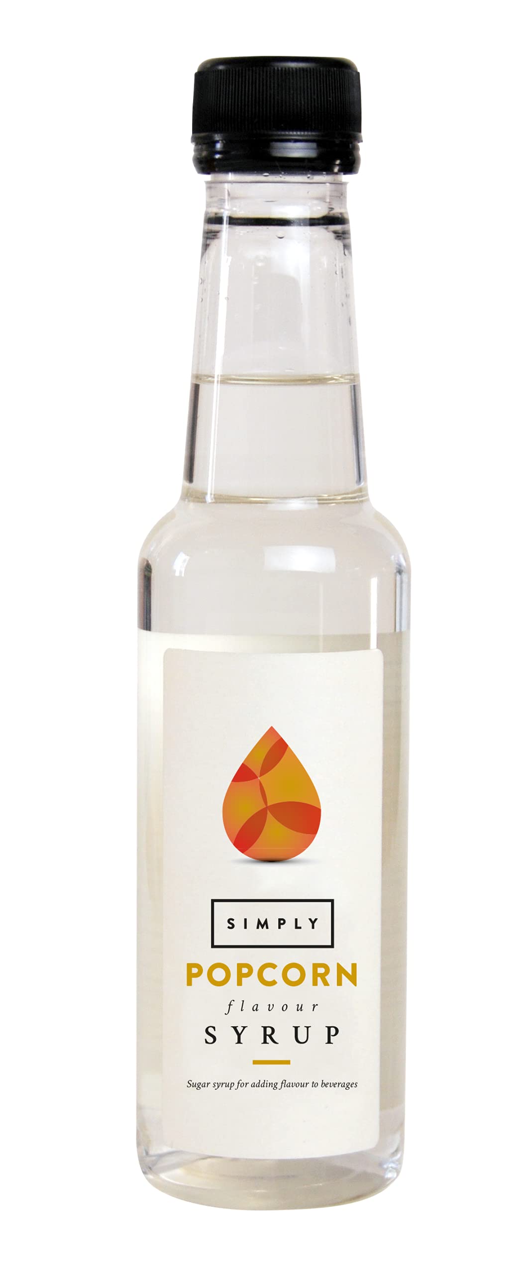 Simply Popcorn Syrup, Vegan & Nut Free Flavoured Syrup for Coffee, Cocktails & Baking (250ml)