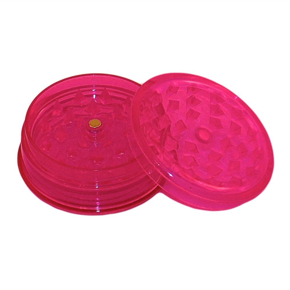 Pink 3 Piece Magnetic Acrylic Herb Grinder