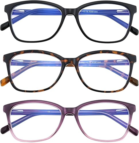 Miniatura 9 de Gafas de lectura bifocales para mujer, luz azul, lectores de computadora, parte superior transparente, marco de ojo de gato, elegante, moda para