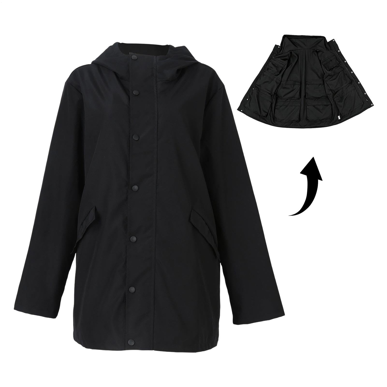 Générique Voyage Coat Travel with Hidden Pockets, 16 Pockets Zipper The Packable Travel Jacket Coat for 14lbs Clothes Airplane Camping