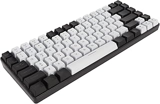 80% Mechanical Gaming Keyboard, 84 Keys Hot Swappable Wired Mechanical Keyboard, RGB Backlit Ultra Compact Keyboard for Desktop, Computer, PC (White)