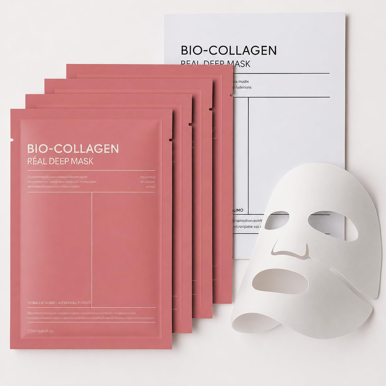 Bio Collagen Deep Collagen Night Mask, Hydrating Overnight Hydrogel Korean Glass Skin Face Mask, Peel Off Wrapping Facial Mask Pack for Deep Hydration, Firming, Brightening, Moisturizing & Elasticity Care (Pack of 4)-picture-20
