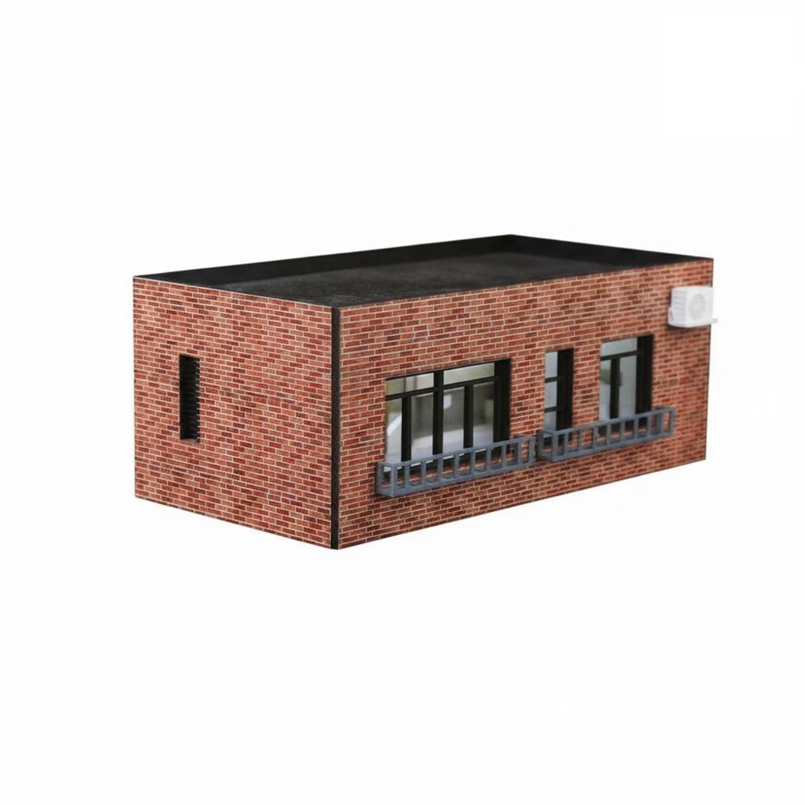 Amagogo Modello Edificio in 1 64 Casa in Miniatura Scena di Costruzione Diorama Plastica PVC con Dettagli Architettonici, MO941112 C Modello Scena Edificio In Mattoni