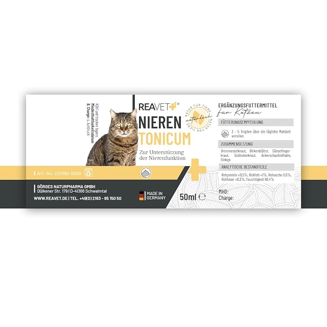 Foto 2 de 6 de ReaVET Tónico renal para gatos 50 ML