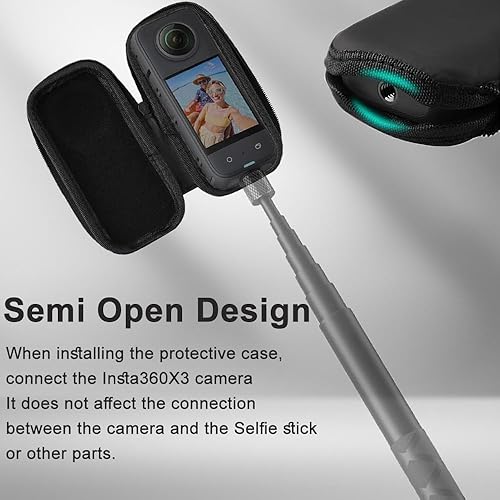 Miniatura 2 de FiTSTILL Estuche de transporte portátil para cámara de acción Insta360 X2X3 resistente al agua, mini caja protectora de poliuretano duro, estuche de
