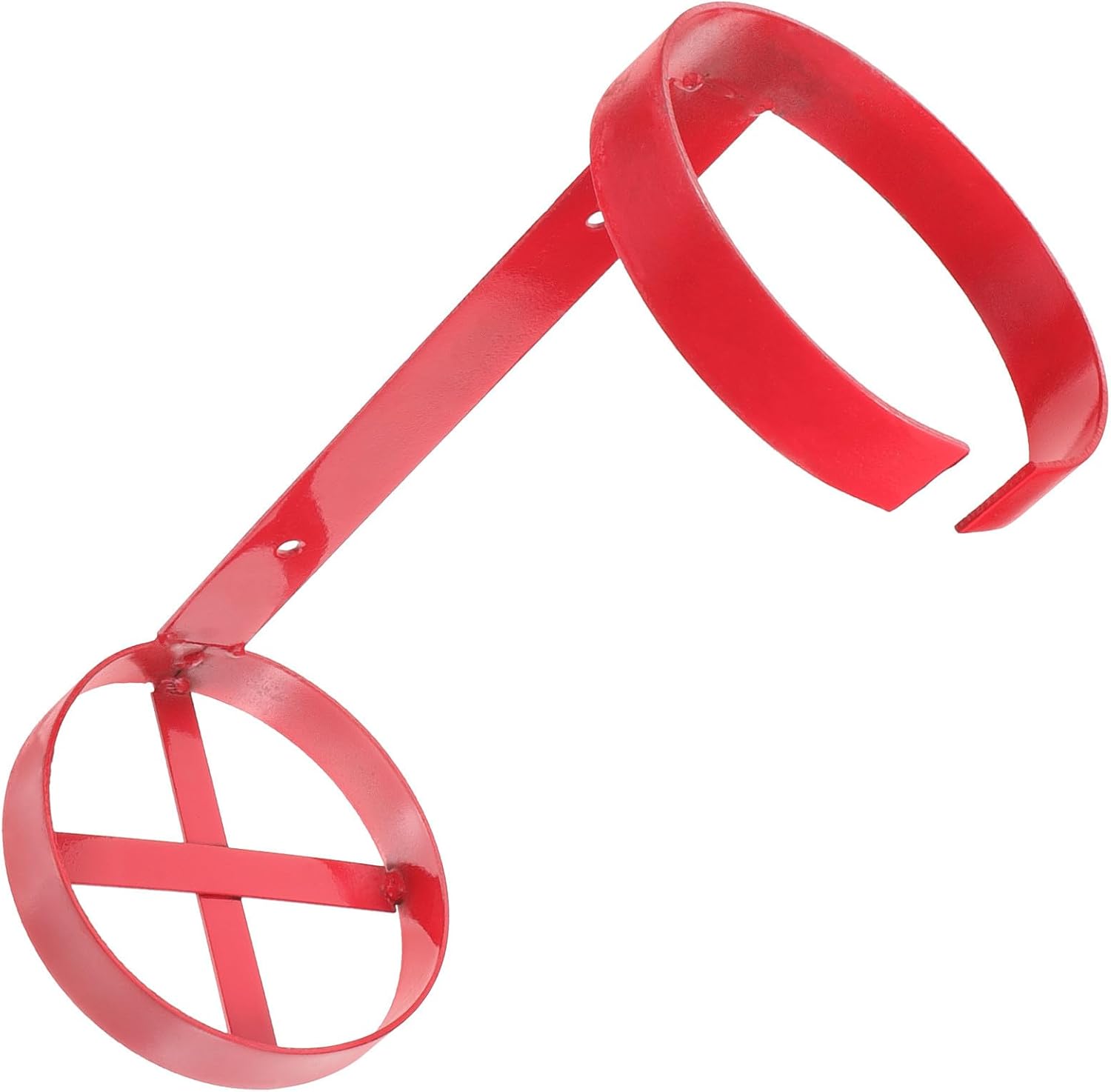 HOMSFOU Heavy Duty Iron Fire Extinguisher Wall Mount Bracket for Boats and Cars, 5-6kg Fire Extinguisher Holder with Dual Ring Storage Cage