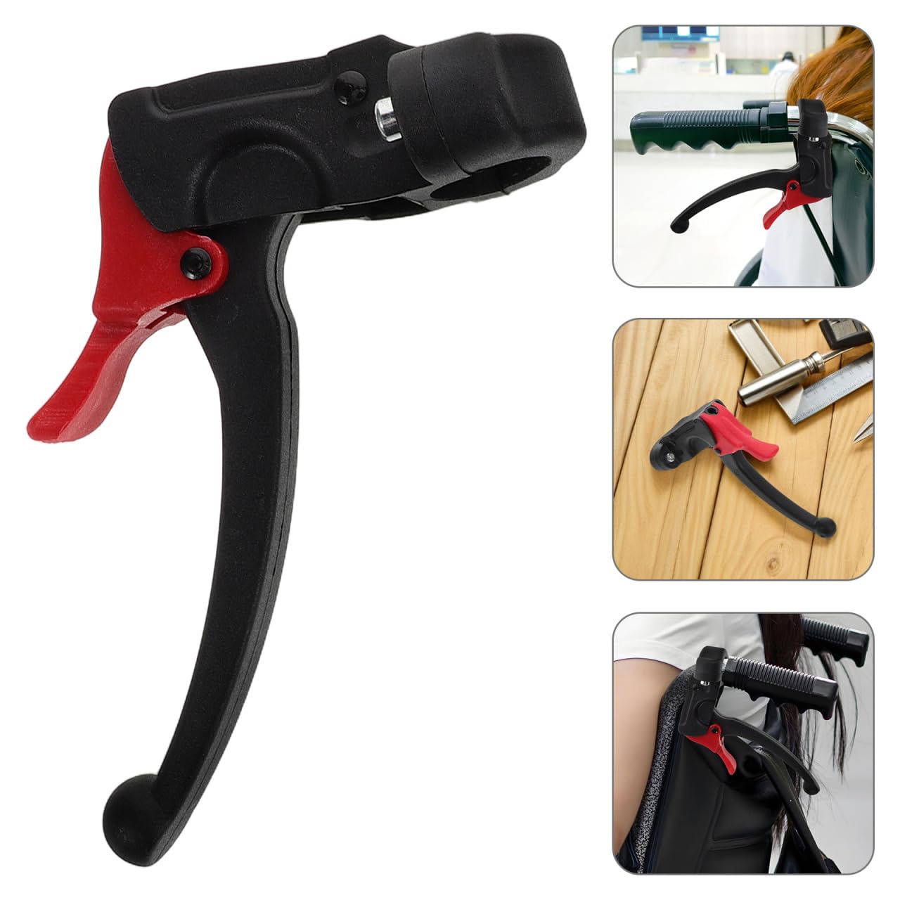 Gatuida Freno De Mano Para Silla De Ruedas Candado Auto-bloqueo, Plástico Duradero, Par De Repuestos Laterales, Compatible Carros De Compra y Uso Transporte, Palanca Ergonómica Para Mayor Seguridad