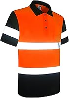 Vista 2 de Camisa de seguridad para hombre, camiseta reflectante de alta visibilidad, de secado rápido, transpirable, suave