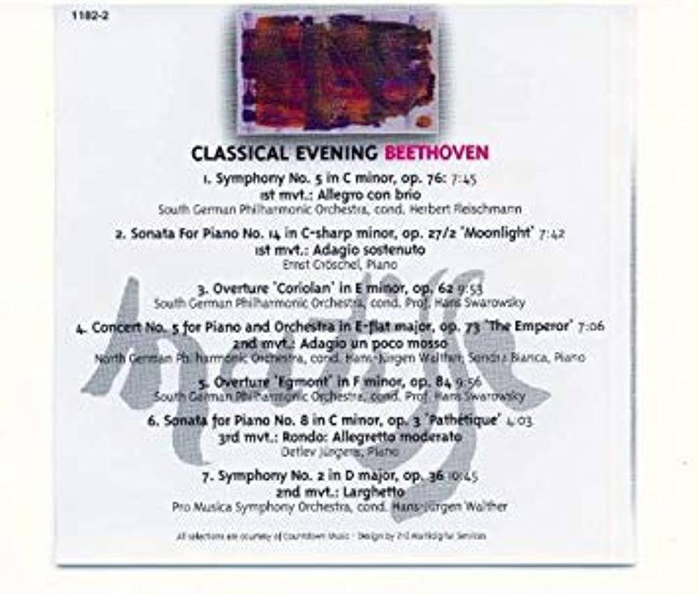 Classical Evening Beethoven [Audio CD] Beethoven [Audio CD] [Audio CD] [Audio CD] [Audio CD]