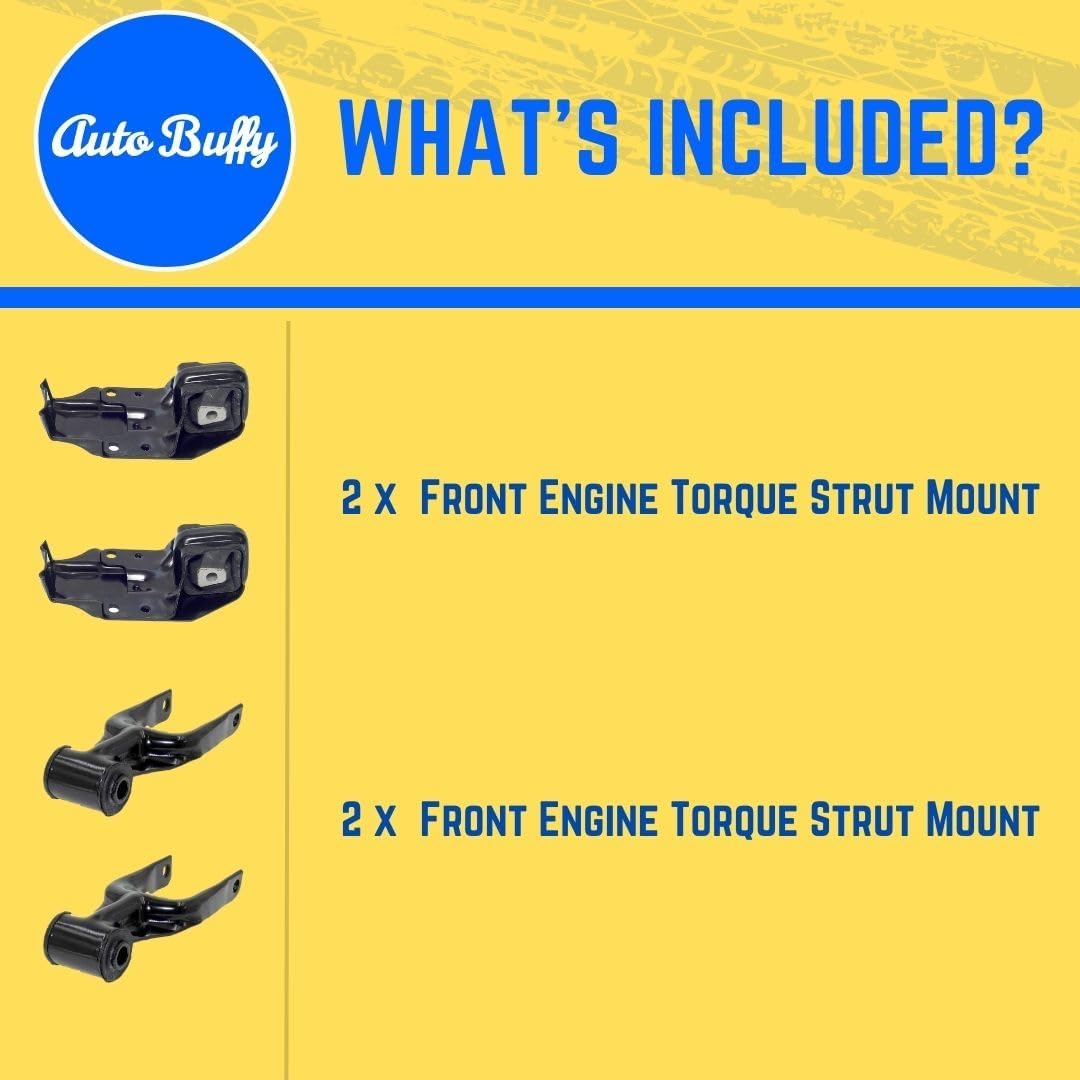 Engine Motor Mounts 4pc Set OE Spec Kit Fits 2000-2005 Chevrolet Impala 3.4L Replacement for 2901 A2901 2866 A2866