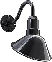 Vista 8 de Steel Lighting Co. Luz de Letrero de Tienda Venice para Pared de Acento de Restaurante Exterior Cúpula de 9 pulgadas Brazo Recto de 6 pulgadas