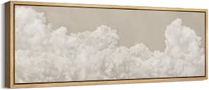 Amazon.com: MUDECOR Large Framed Canvas Print Wall Art Soft White ...