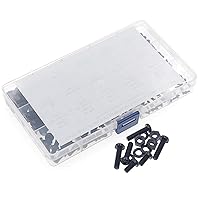 Vista 7 de Juego surtido de tornillos métricos M2 M2.5 M3 M4 M5 de nylon Phillips de cabeza plana (negro)