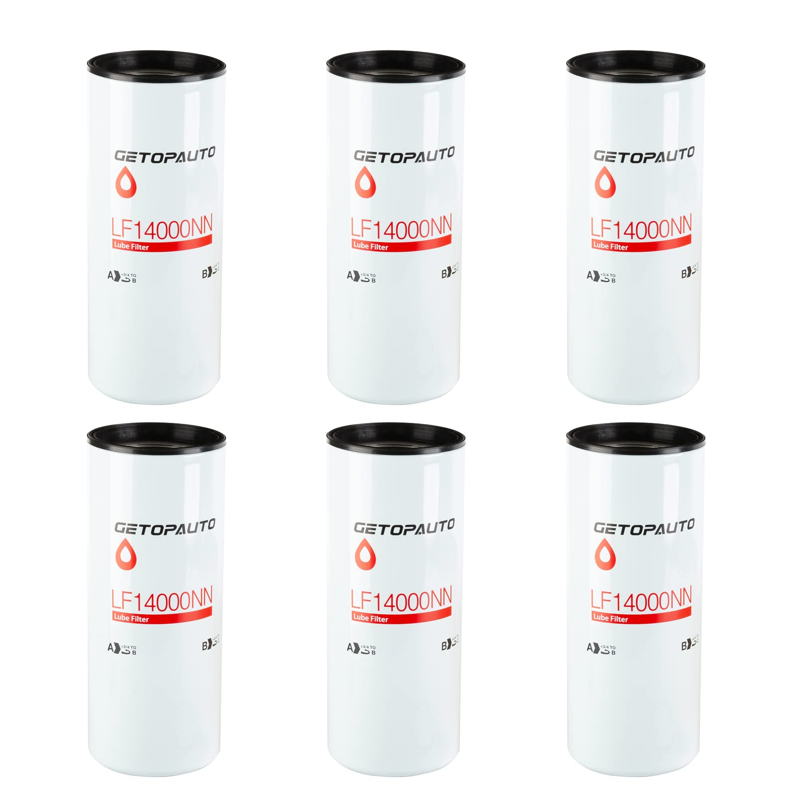 LF14000NN Oil/Lube Filter Compatible with ISX ISM QSX QSM QST X15 M11 Diesel Engines Replaces LF14000NN 4367100 LF9080 P559000 LF9001 BD7154 57746XD 600-211-1340(set of 6)