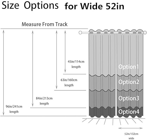 Miniatura 9 de HOMEIDEAS Cortinas 100% opacas de 42 x 63 pulgadas de largo, 2 paneles de cortinas de lino sintético, cortinas de oscurecimiento de habitación,