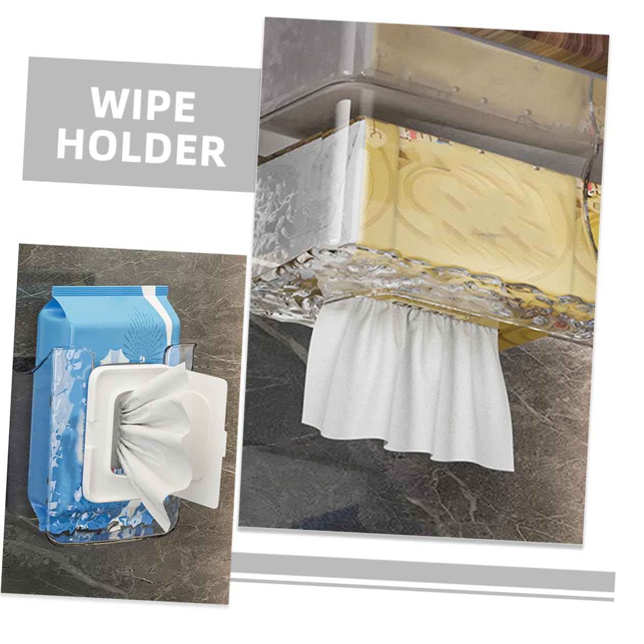 MAGICLULU 3 Sätze Taschentuchbox Für Die Wand Wandmontierter Tissue-Box Bad- Und Küchenorganizer Spender Müll Über Taschentuchhalter Für Die Küche Tücher Wandhalter Das Haustier 2 Stück * 3