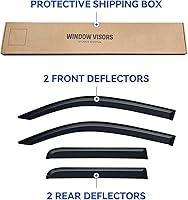 Vista 417 de Viseras de ventana in-Channel, protectores contra la lluvia para 2011-2023 Dodge Charger, visores de ventilación de ventana con deflectores