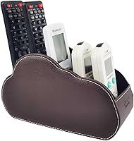 Vista 9 de Organizador de control remoto de piel con 5 compartimentos espaciosos