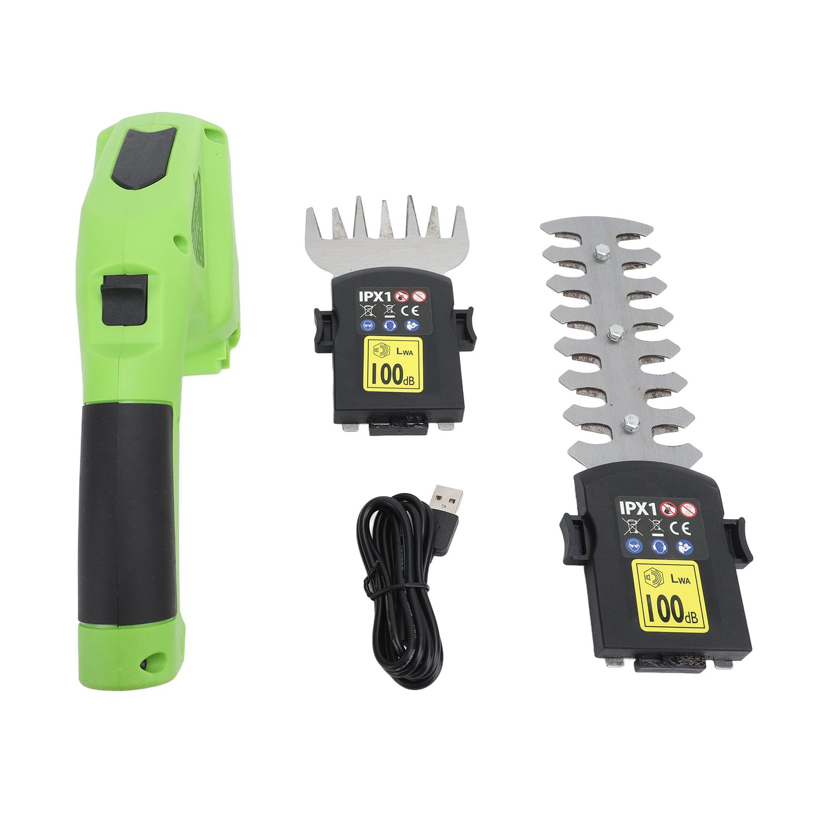 aqxreight Cisaille à Gazon et Taille-haie électrique 2 en 1 avec Batterie au Lithium de 2000 MAh, Jardin Portatif sans Fil pour Arbustes, Branches et de Pelouse, Conception Légère de 3,6 V