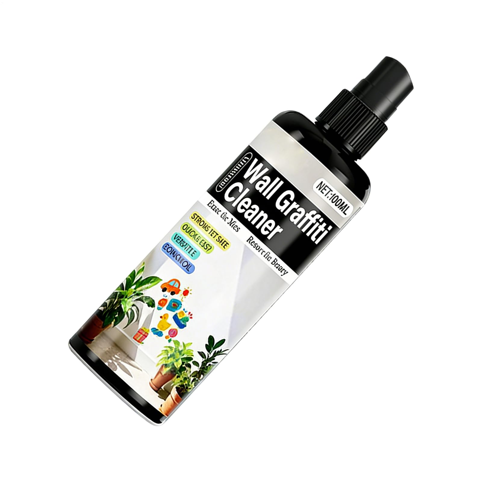 Dissolvant de peinture en spray - 100 ml - Effaceur d'encre - 14 x 3,9 cm - Facile à utiliser - Accessoire de nettoyage portable - Nettoyage de surfaces avec design pratique - Outil de nettoyage pour