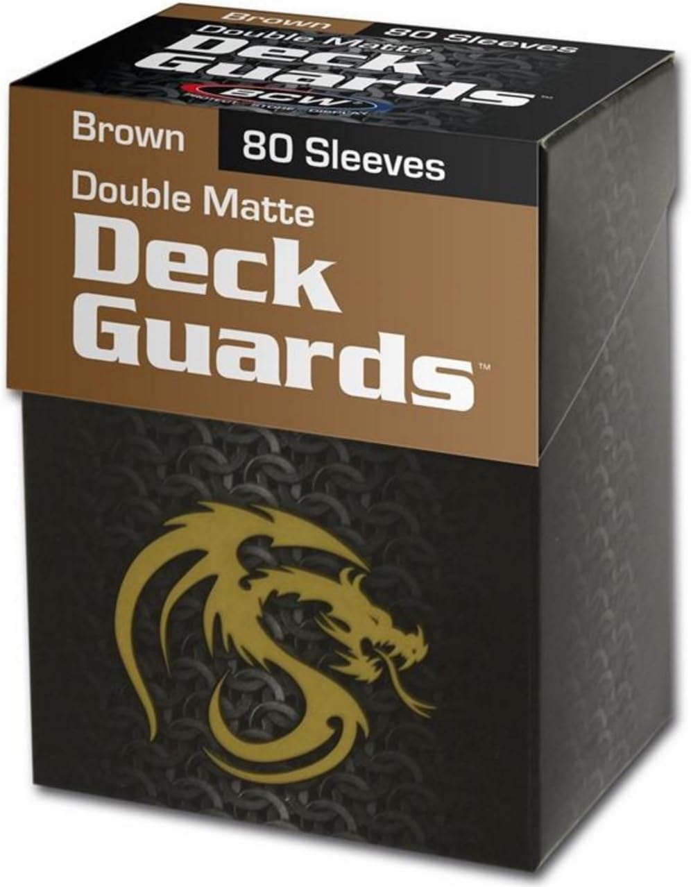 BCW 80 Deck Guard Double Matte Sleeves - Brown