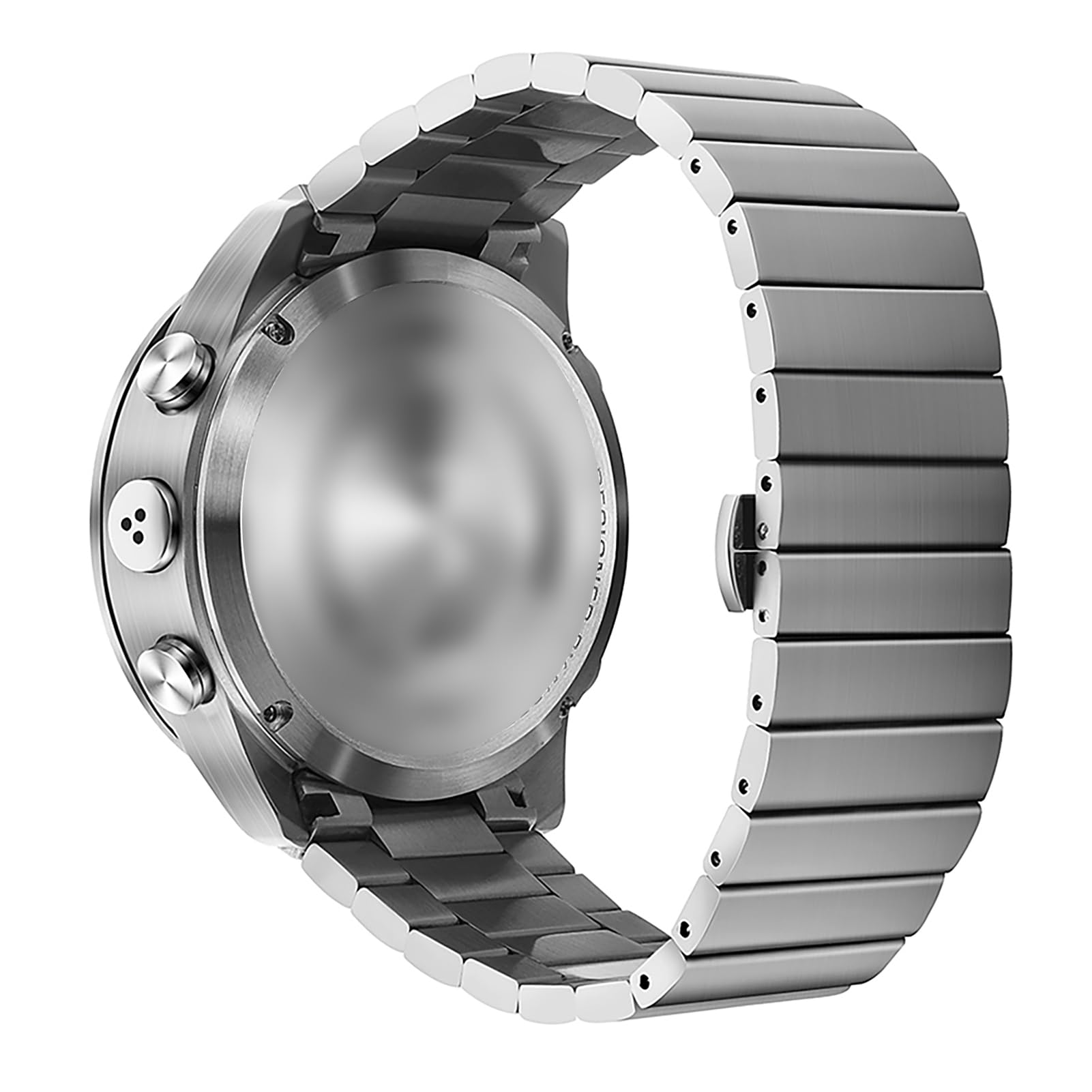 Domary Orologio da Uomo d'Affari Analogico Digitale in Acciaio con Bussola Altimetro Barometro Termometro Contapassi 200 M Acqua per Sport all'Aria Aperta (Acciaio)