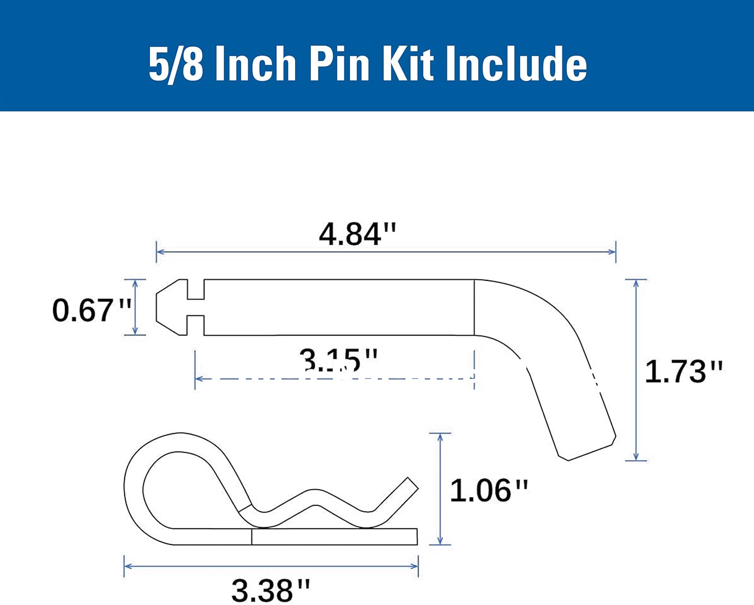 KAITWOSON Trailer Hitch Ball Mount, Towing hitches Tri Ball Mounts with Hook, 1-7/8, 2, 2-5/16 Inch Balls Fits 2 Inch Receiver Hollow Shank, Chrome, Pin and Clip Included : Automotive