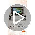Image of FURNEASER Harrison Wall Mount TV Cabinet for Living Room | TV Unit with Back Panel, Set Top Box Stand & Display Shelves | Modern TV Rack & Entertainment Unit for 32 to 43 Inch TV (Wenge & White)