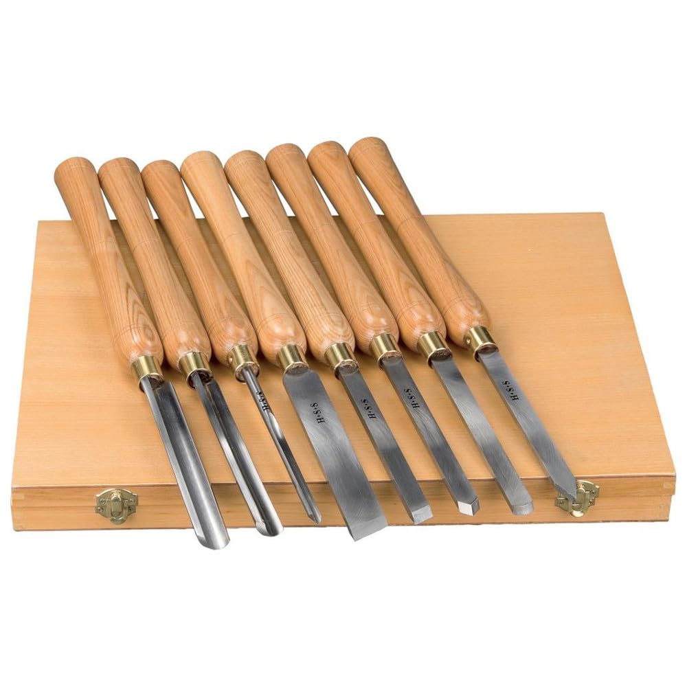 Holzkraft Drechselmesser-Set 8-teilig Holzstar Drechseleisen-Set Maschinen Drechselwerkzeuge