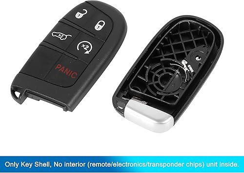 Miniatura 4 de X AUTOHAUX Funda de repuesto para llavero de automóvil, color negro, M3N-40821302 para Jeep Grand Cherokee 2014-2020 Compass 2017 Renegade 2016-2018