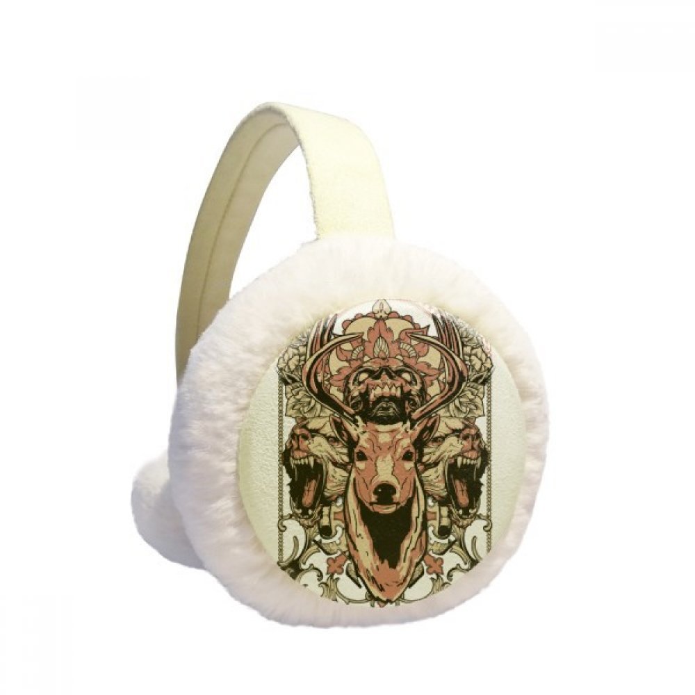 Orejeras de invierno de piel de imitación con diseño de flores y osos 5