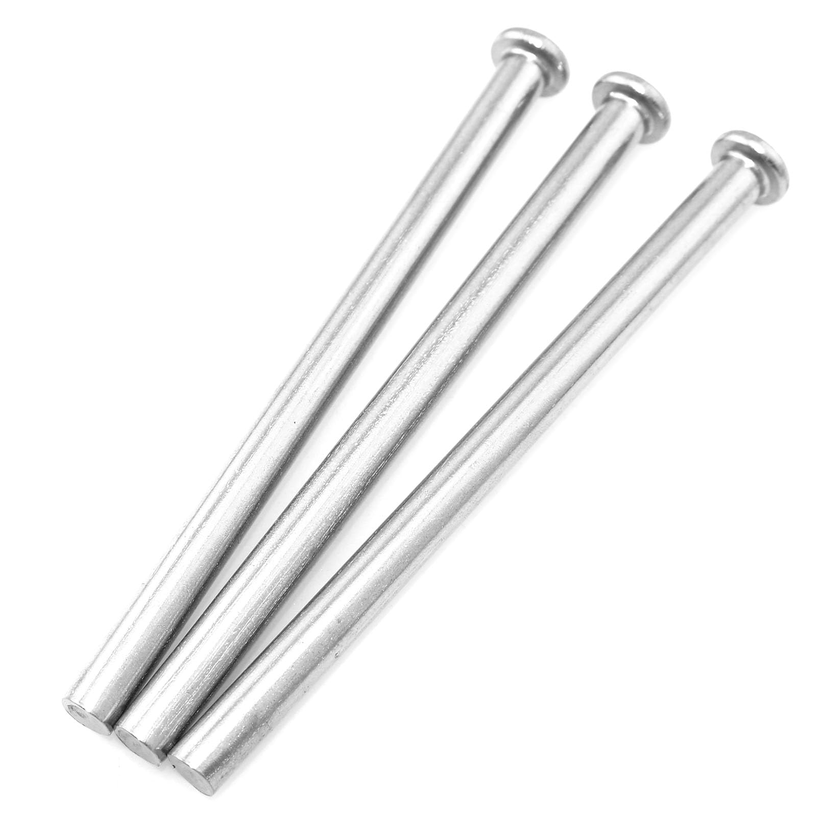 Lind Kitchen 3PCS M6x100 304 Stainless Steel Hinge Pins Flat Head Solid Rivet Hinge Pin for Doors
