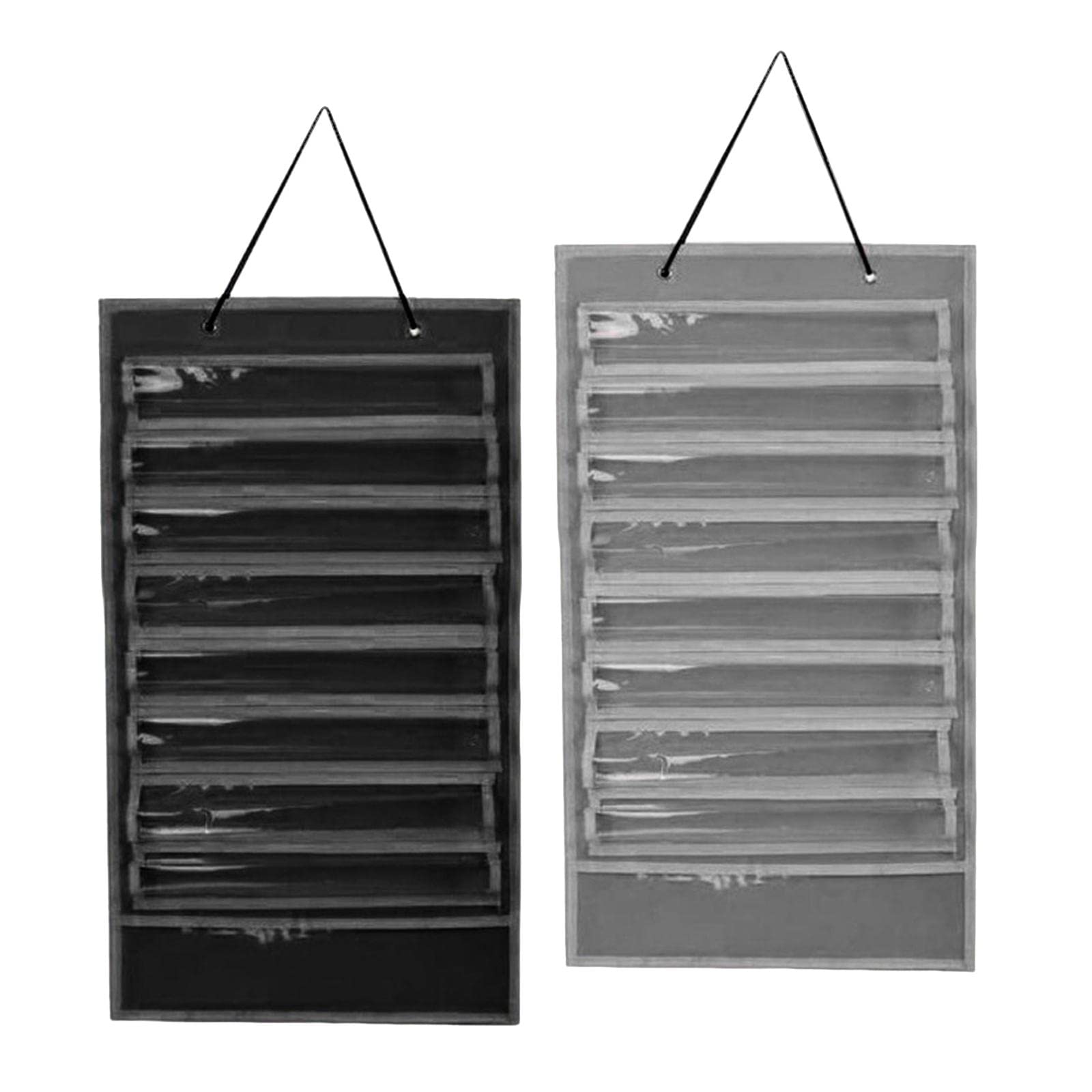 rockible 2Pieces Belt Display Holder Arts Belt Display, Black and Gray