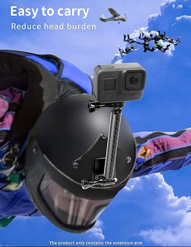 Miniatura 2 de FEICHAO Brazo de extensión para casco compatible con Gopro Hero, Insta360 One R, DJI Osmo y otras cámaras
