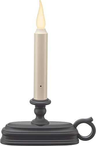 FPC1625A - Vela para ventana de batería, parpadeo dinámico, sensor de llama blanca cálida, temporizador apagado (negro, individual)