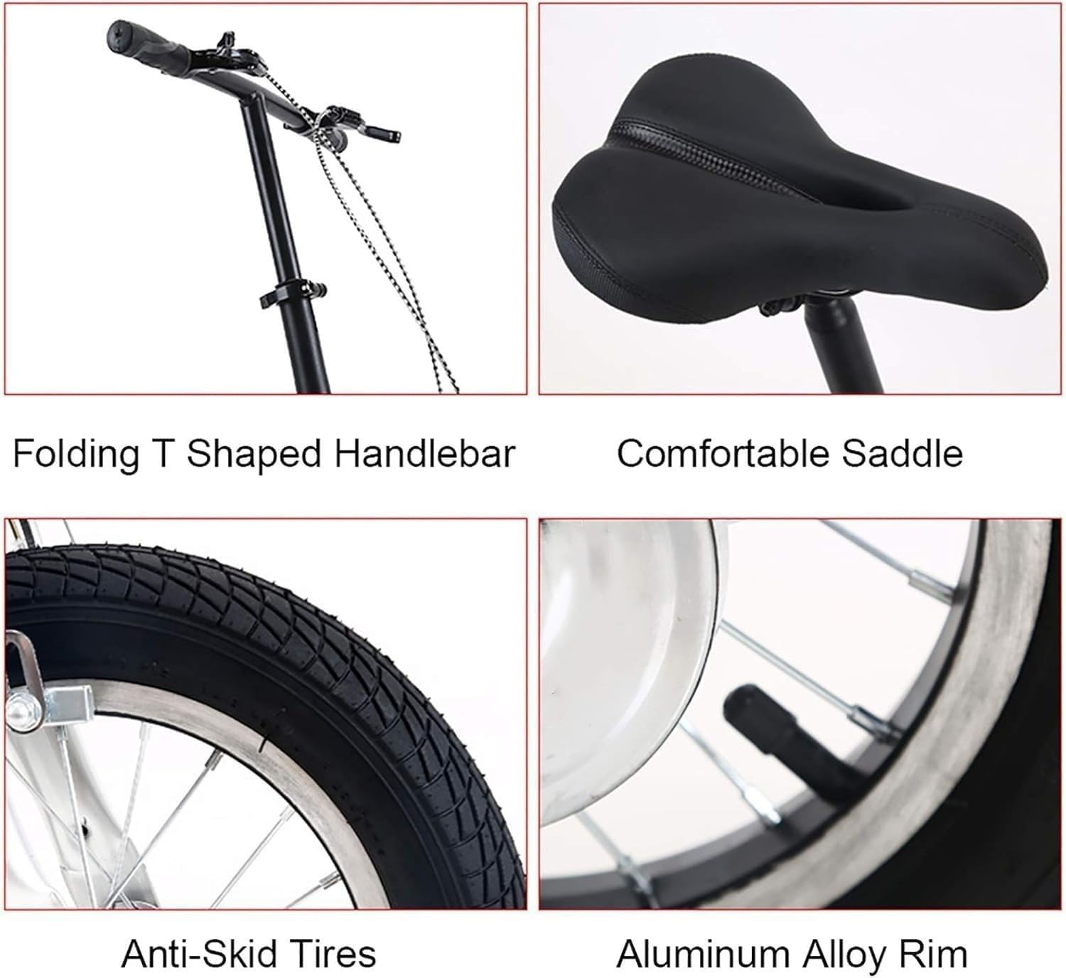 Bici Pieghevole 12 Pollici, Bici Città Compatta, Per Studenti Adulti, Mini Bici Pieghevole Leggera Per Bici Lavoro B,12inch