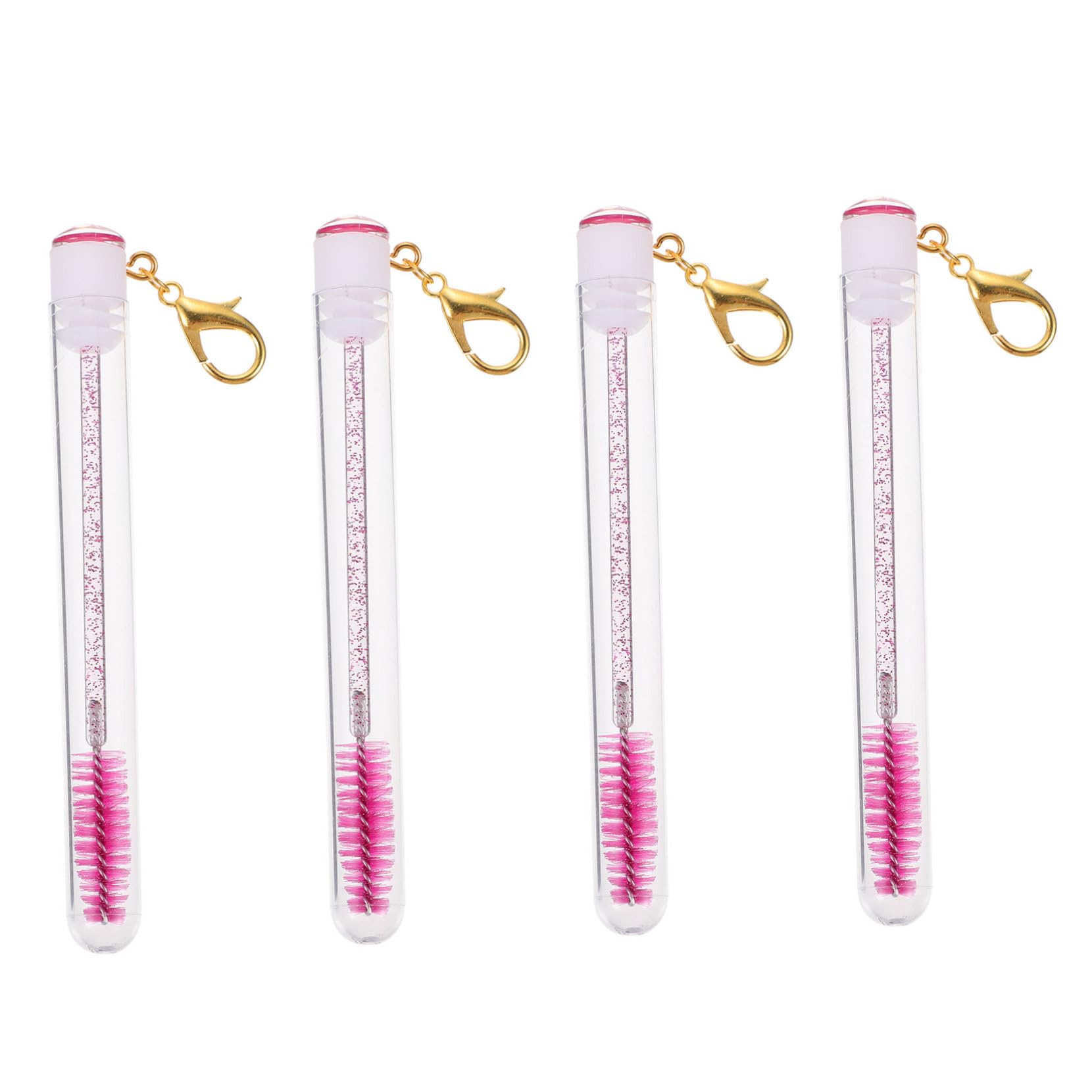 GALPADA Mascara Wand Keychain Eyelash Brush Tube Portable Eyebrow Brush for Daily Use