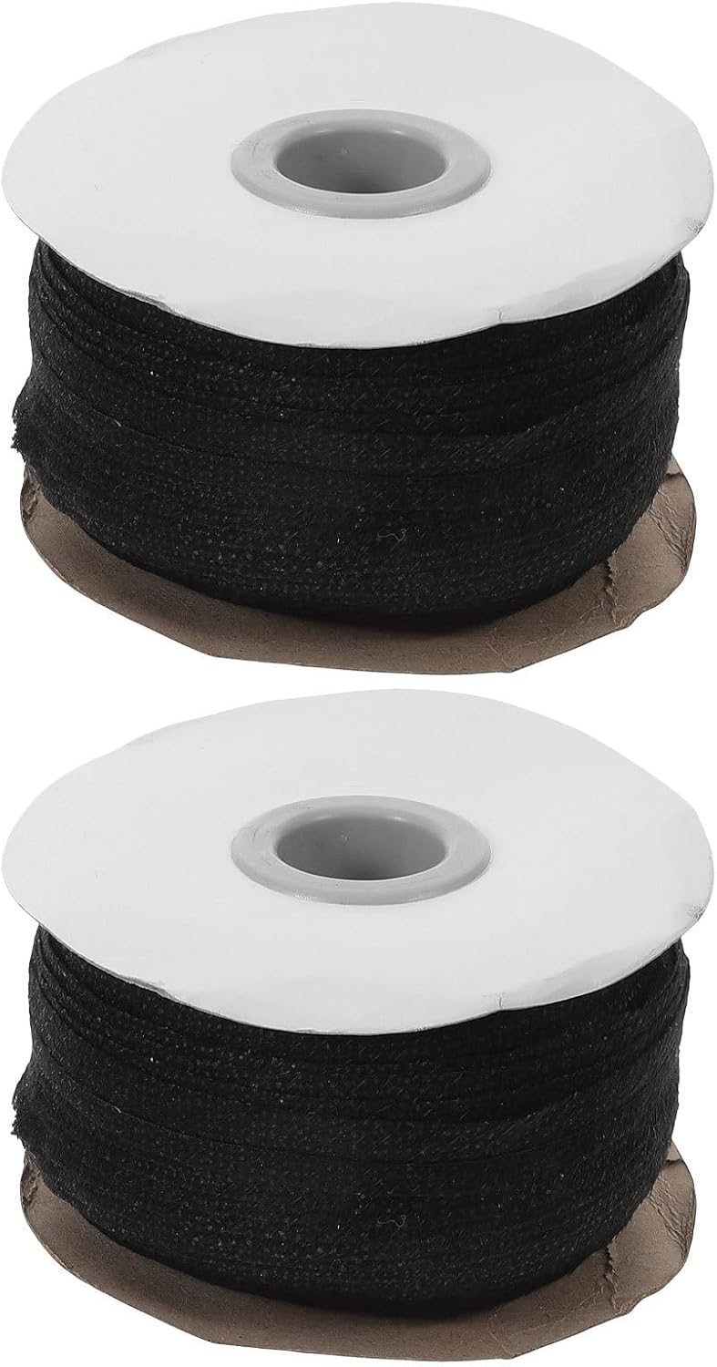 GRIRIW 2 Rolls Black Fusible Interfacing Strips Roll Lightweight Non-Woven Fabric for Sewing Garments and Crafting Shirts Iron-on Adhesive to Prevent Garments from Losing Shape