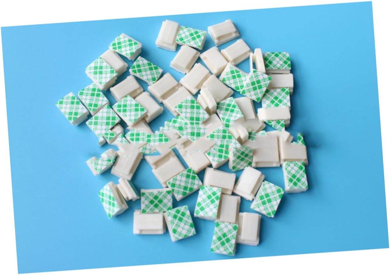 Adhesive Cable Clips White Small Wire Holders 120 Pcs for Home Office Cable Management Neat Cord Organization Nylon Wire Clips