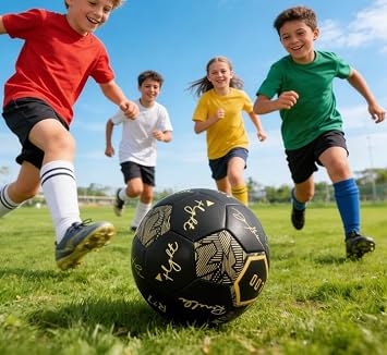 Seamless Soccer Ball Size 4/Size 5 for Adults and Youth, Thermo-Bonded Construction, Waterproof & Leak-Proof, Enhanced Air Retention, Match Ball for Training, Practice and Games