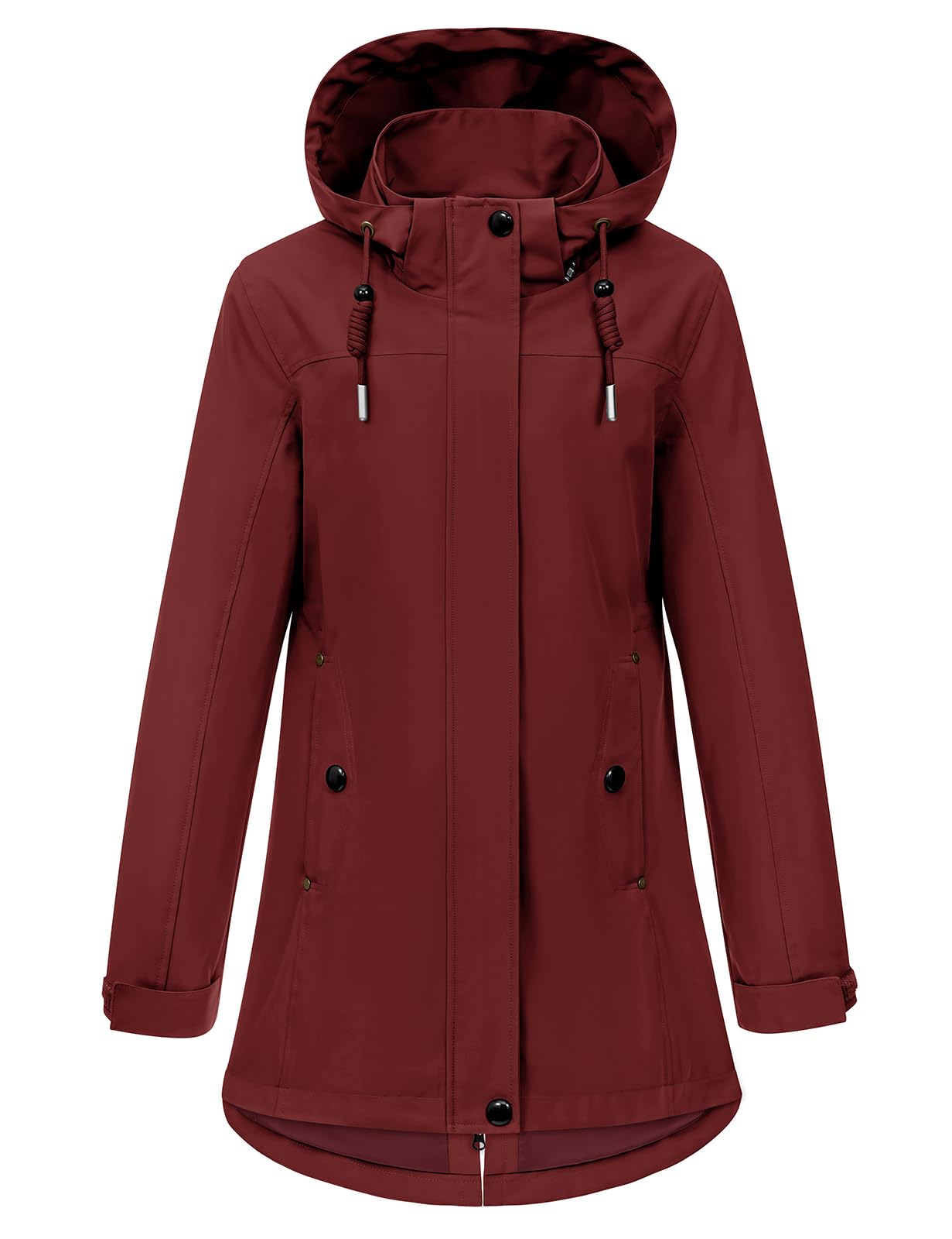 heekpek Übergangsmantel Damen Elegant Mantel Frühling Leichte Jacke Parka Frühlingsjacke Outdoor Windjacke Softshell Übergangsjacke mit Kapuze, Kordelzug für Frühling Herbst
