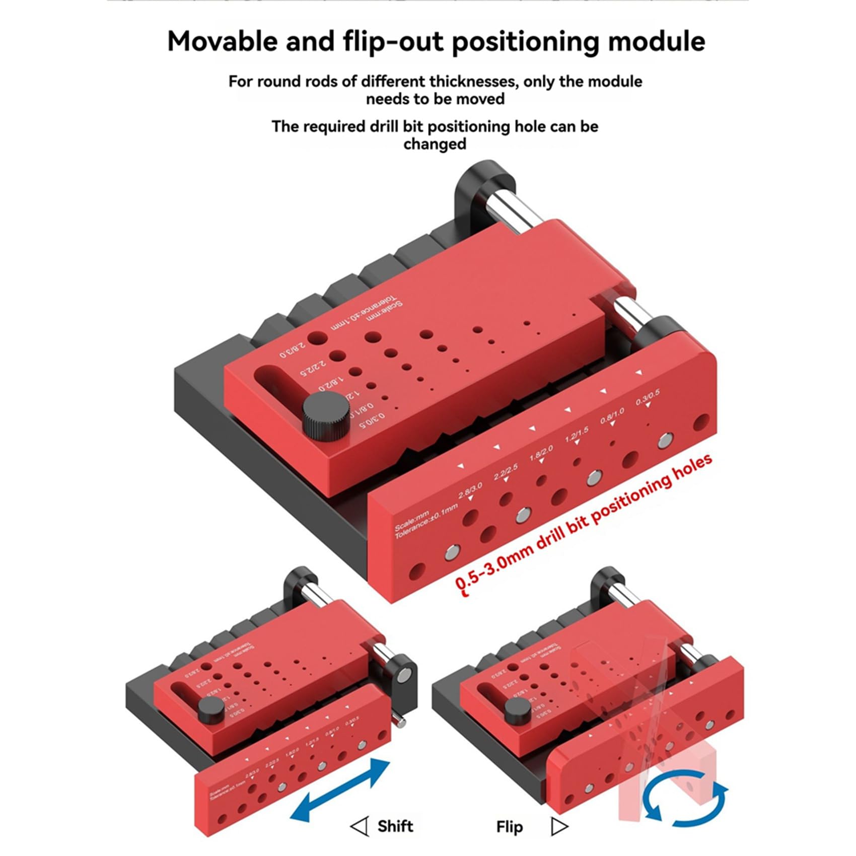 2X Lokalizator Pozycjonera Otworu Wiertniczego Modelarskie Narzędzie Okrągły Pręt Centralny Przyrząd do Wiercenia Hobby Making Akcesoria Narzędzia DIY