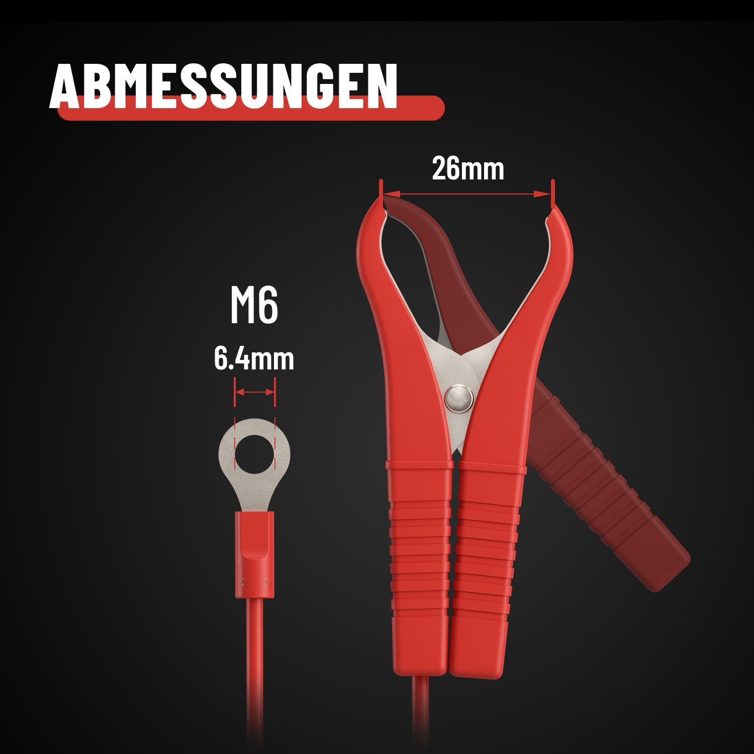 ABSINA 3,8 A Batterieladegerät KFZ für 6V & 12V Blei Batterie bis 120Ah & 12,8V Lithium - Ladegerät Autobatterie - AGM Ladegerät für Auto Motorrad Wohnwagen - Erhaltungsladegerät