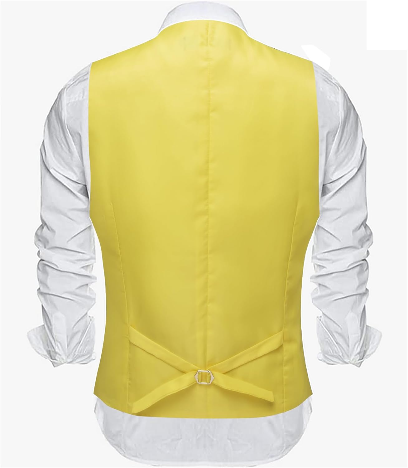 Barry.Wang Mens Formal Herringbone Vest Plaid Leisure V-neck Slim Fit Waistcoat for Party Prom Wedding - Image 4