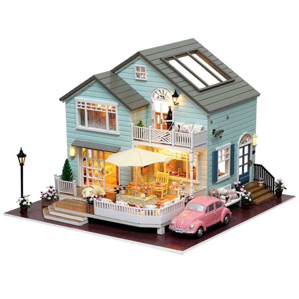 Amazon.co.jp: ミニチュアドールハウスキット 家具とガラスカバーDIY