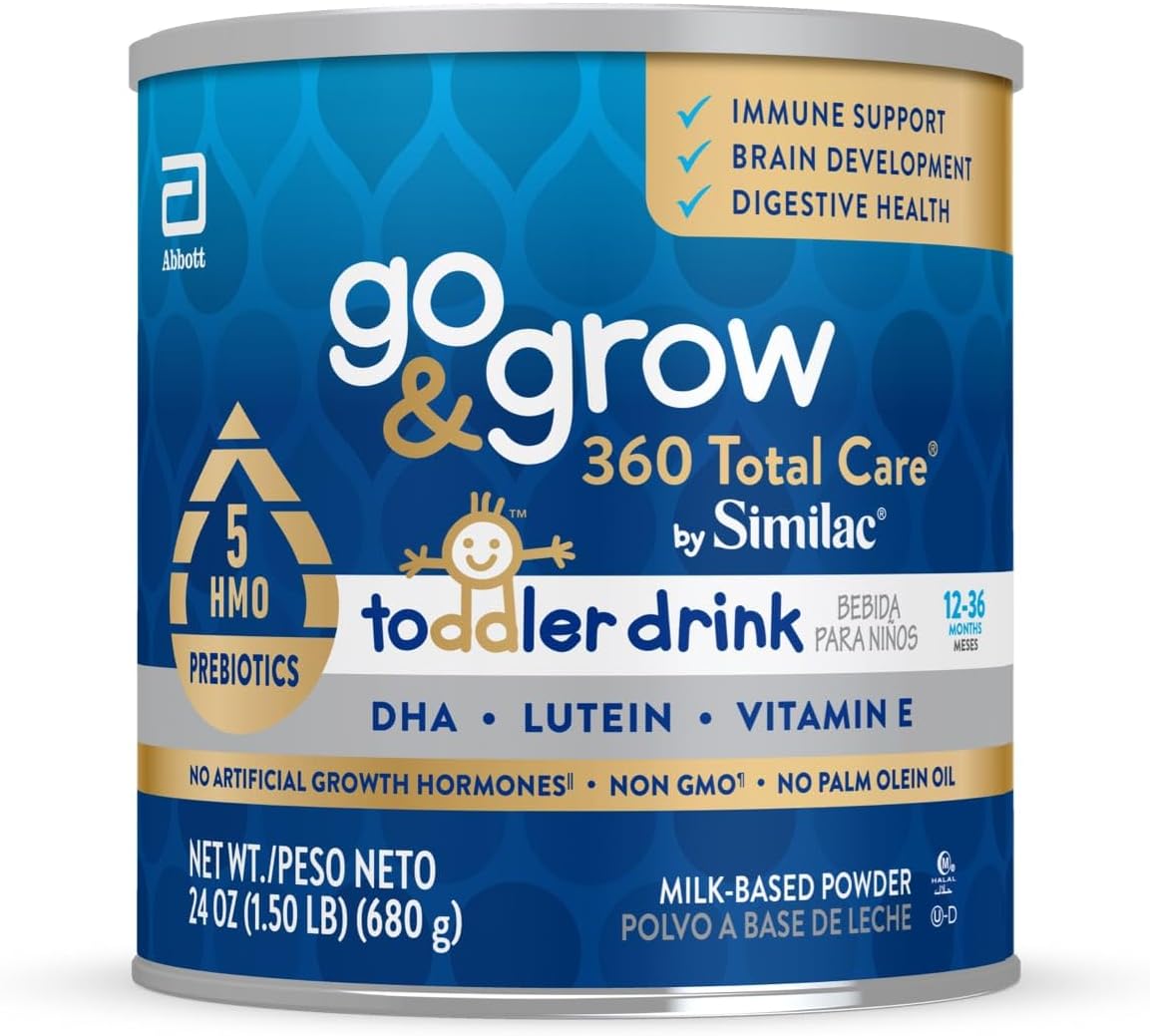 Go & Grow 360 Total Care by Toddler Nutritional Drink With 5 HMOs, Powder, 24-oz Can