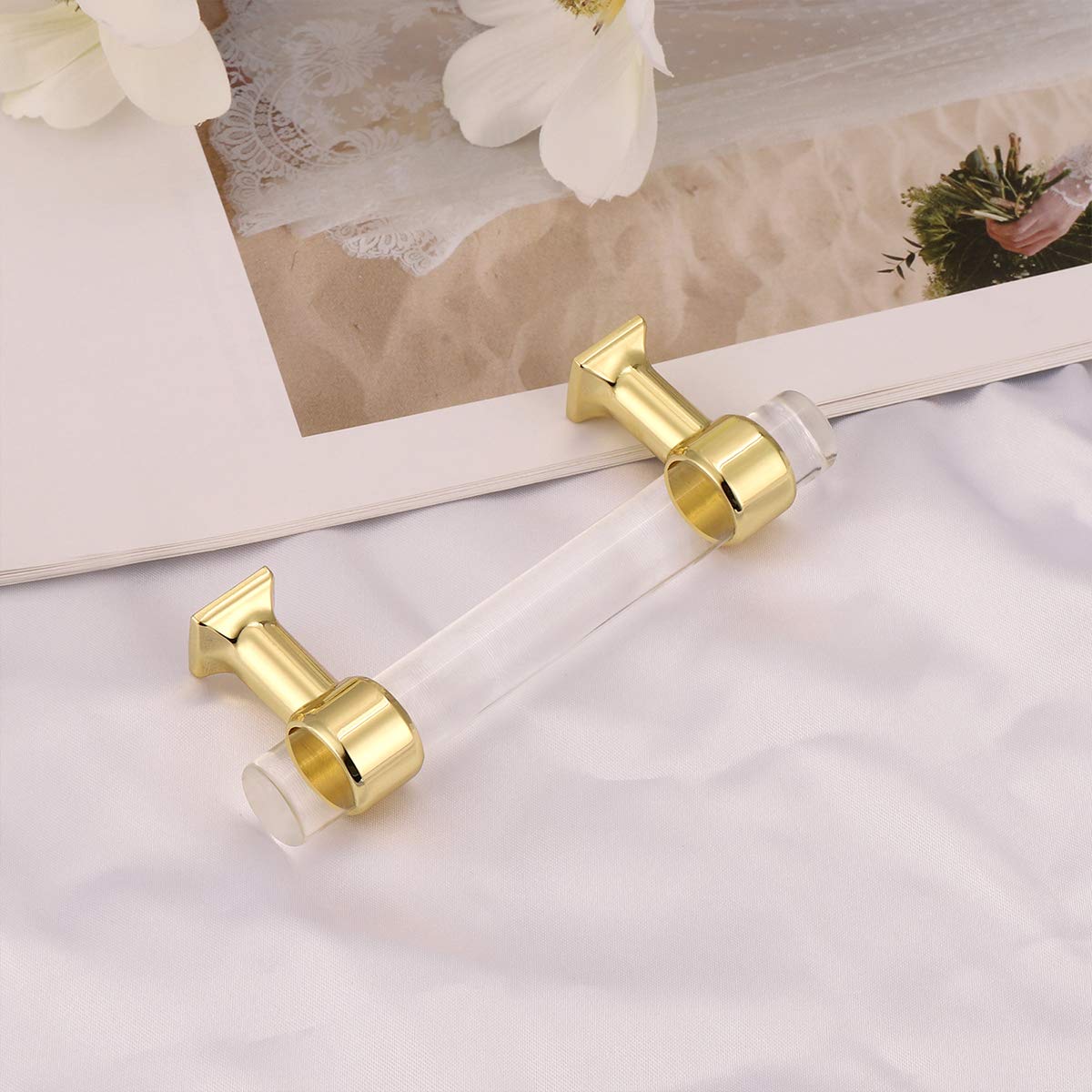 Tiradores De Madera Para Muebles - 12 Piezas Blancas, Diámetro 33mm, Con Tornillos, Para Cocina Y Baño