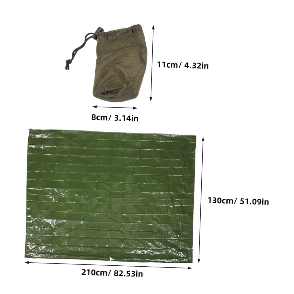 JOINPAYA 1 Set Survival Blankets Portable Emergency Thermal Insulation Blankets for Camping Hiking Outdoor Exploration Includes Carry Bag