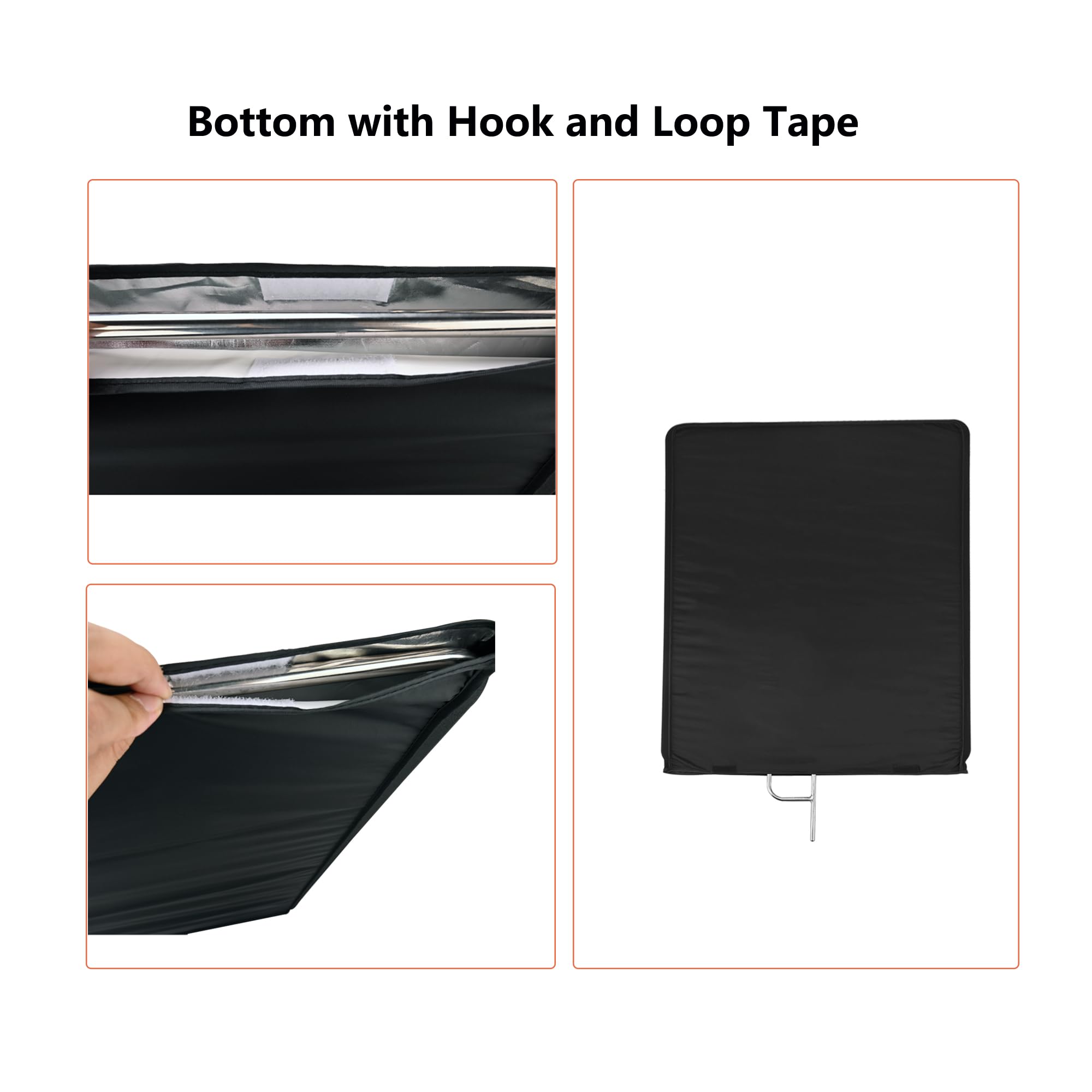 Kit per fotografia, riflettore di luce, 60 x 75 cm, diffusore 4 in 1 oro/argento/nero/bianco e diffusore traslucido, telaio pieghevole in acciaio inossidabile